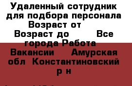 Удаленный сотрудник для подбора персонала › Возраст от ­ 25 › Возраст до ­ 55 - Все города Работа » Вакансии   . Амурская обл.,Константиновский р-н